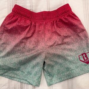 Red and Green Gradient Shorts